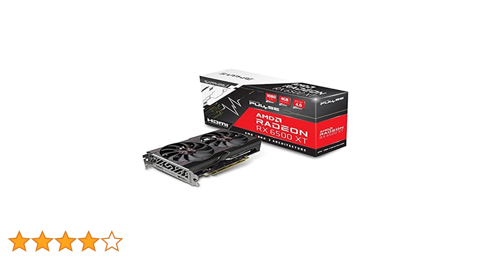 グラフィックボード・グラボ・ビデオカード Radeon Pulse RX6500XT AMD最新GPU、AMD RADEON RX 6500 XT グラフィックスを搭載する